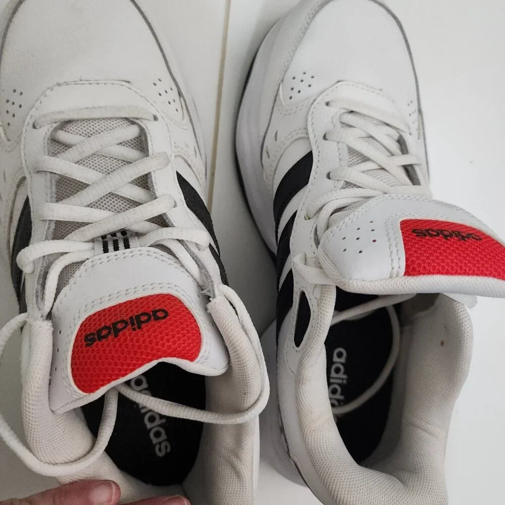 adidas Men's White and Red Strutter Chunky Sneaker Shoes Size 7